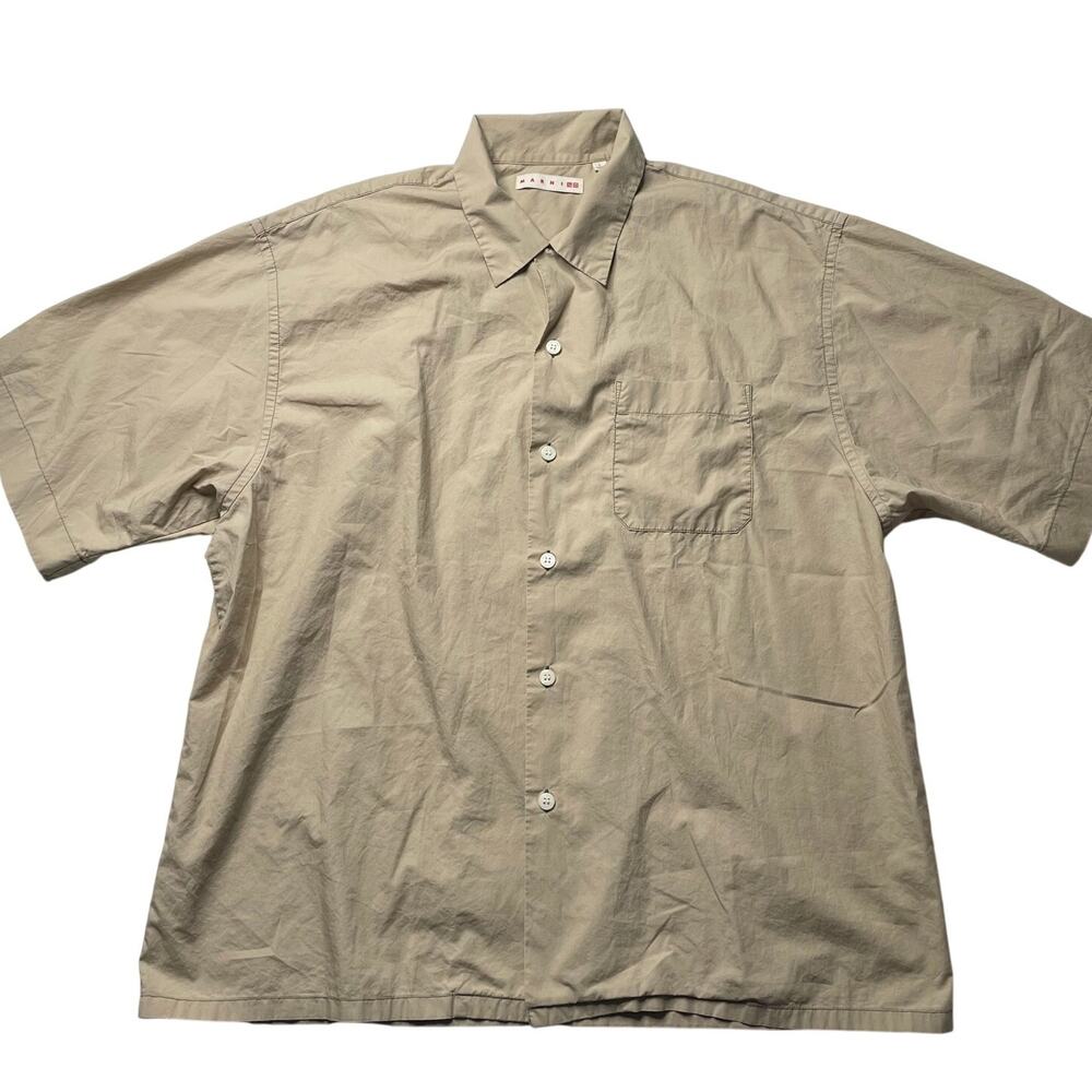 Marni Beige Short Sleeve Button-Down Shirt
